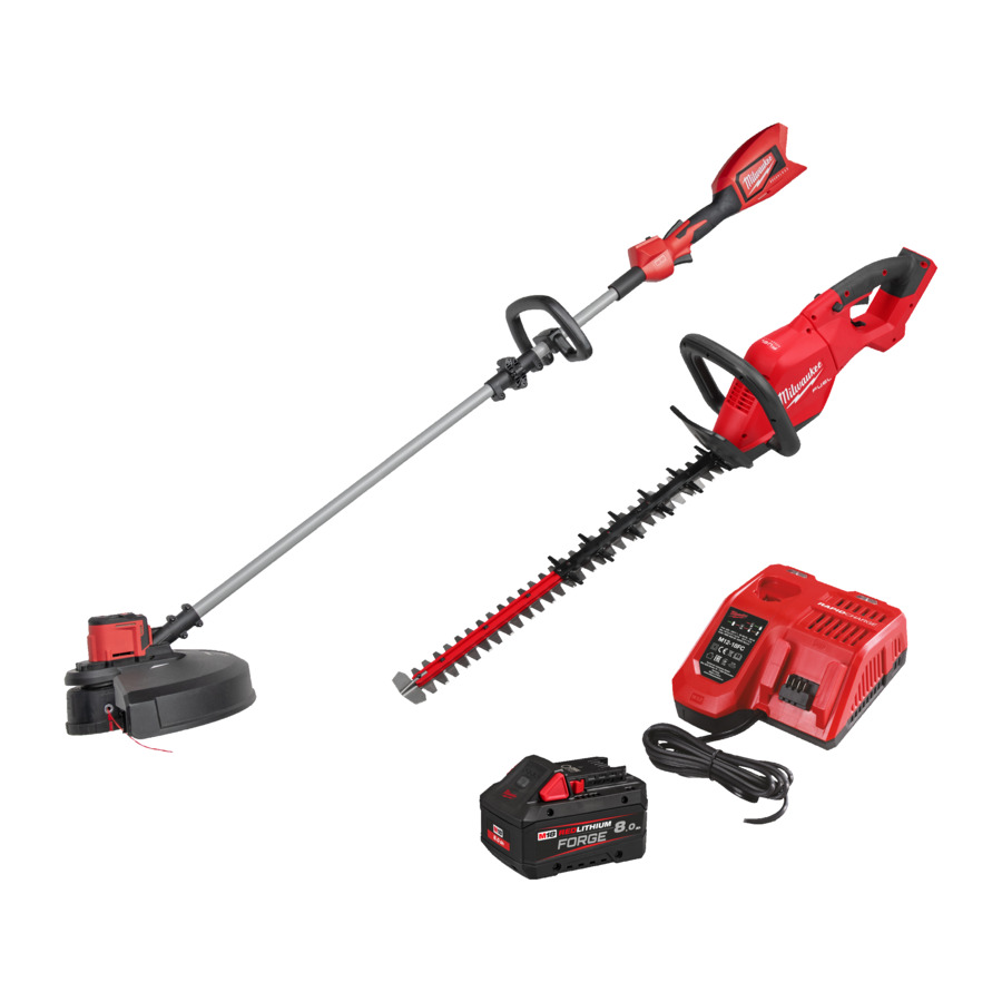 Milwaukee M18 Bürstenloser Akku-Rasentrimmer & Akku-Heckenschere FPP2OP7-801 Power Pack