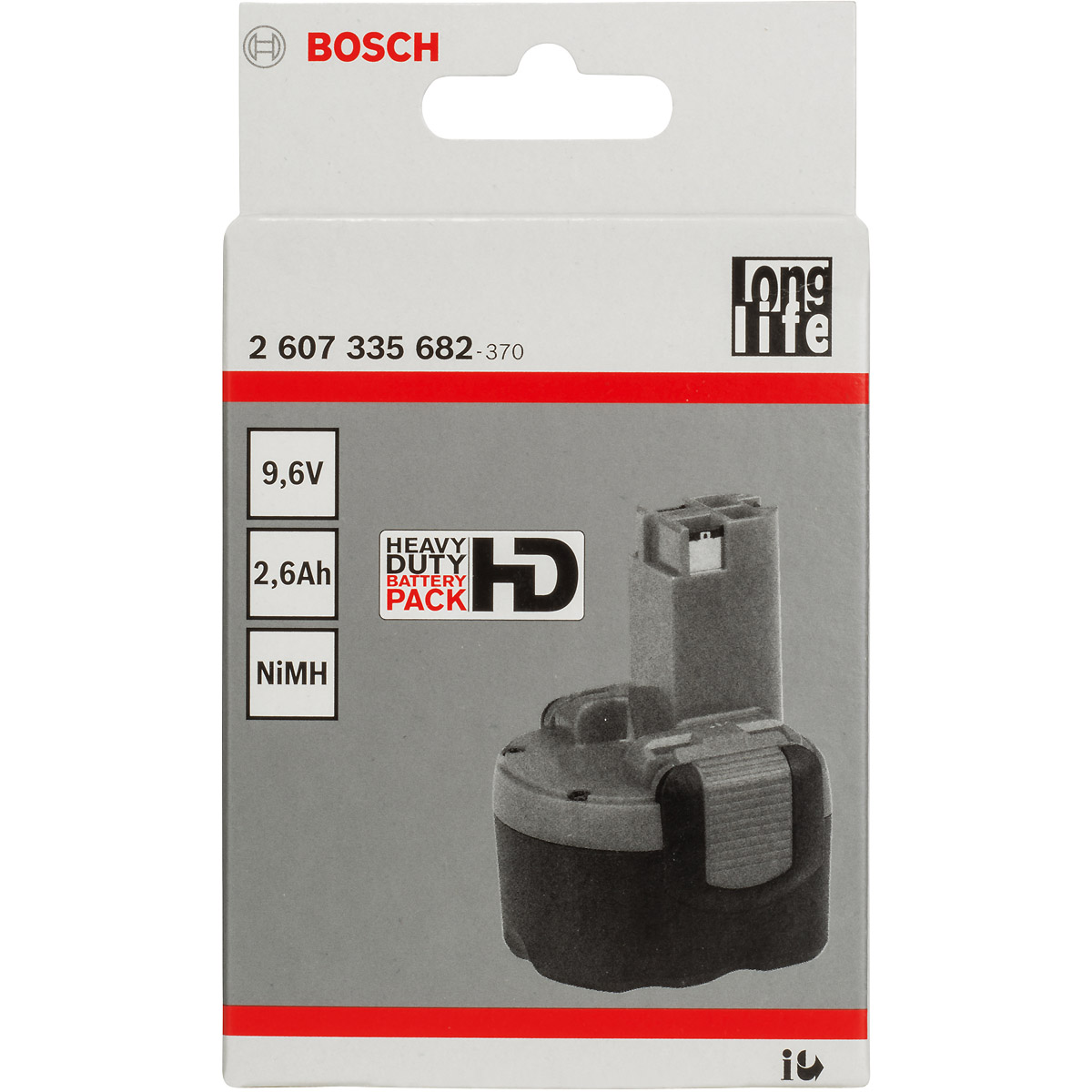 Bosch Akkupack 9.6 V-O, Standard Duty (SD), 2.6 Ah, NiMH