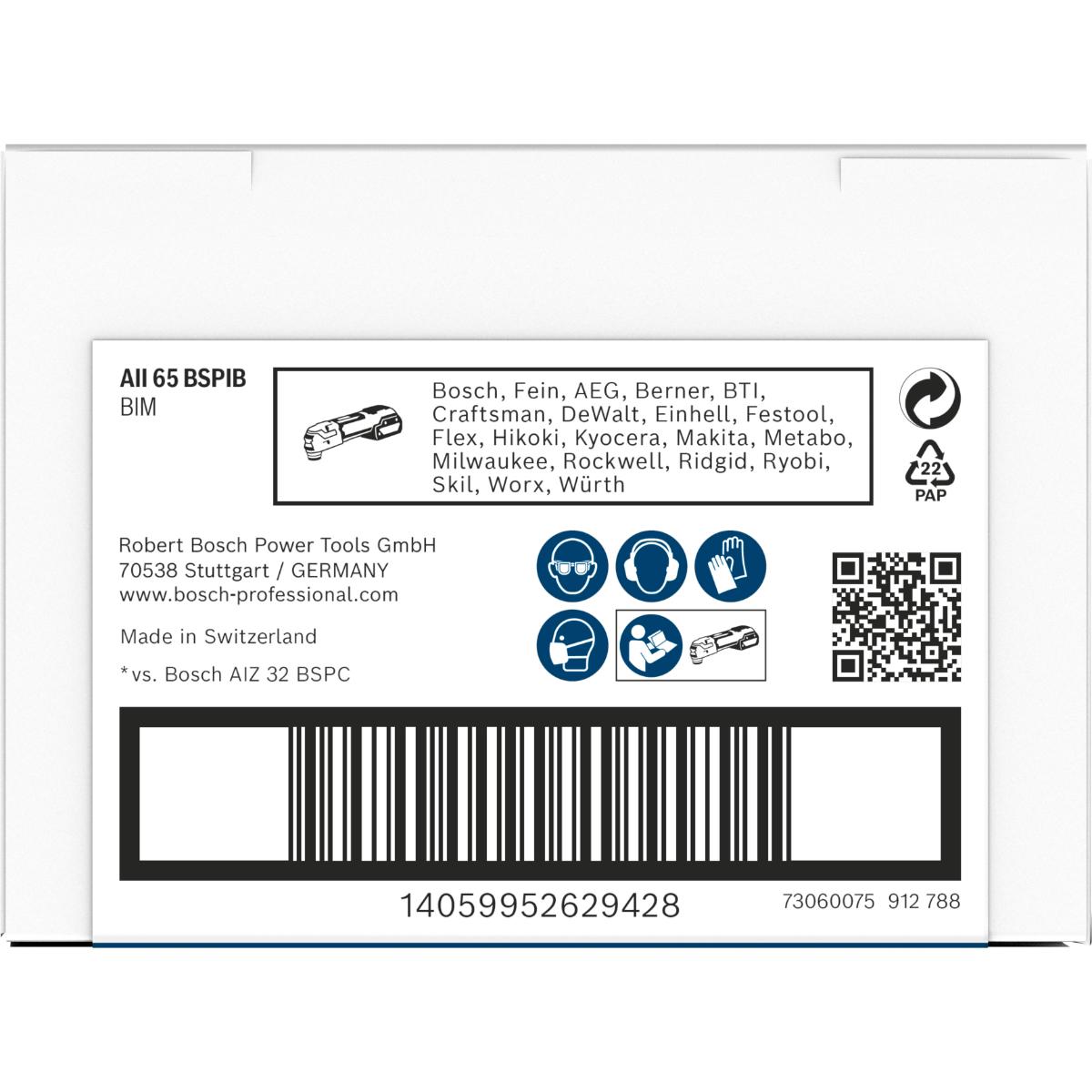 Bosch PRO AII 65 BSPIB Blatt für Multifunktionswerkzeuge,65 x 40 mm