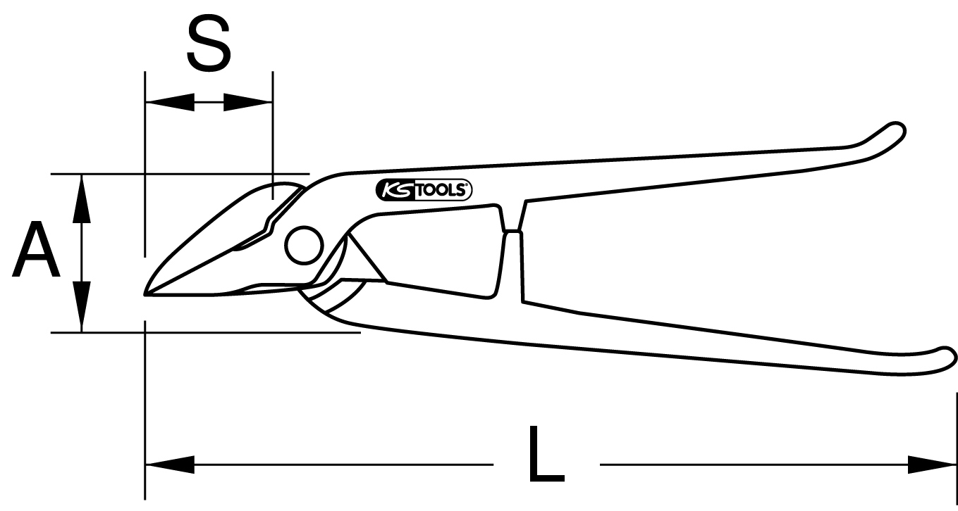 KS Tools BERYLLIUMplus Idealschere, 280 mm
