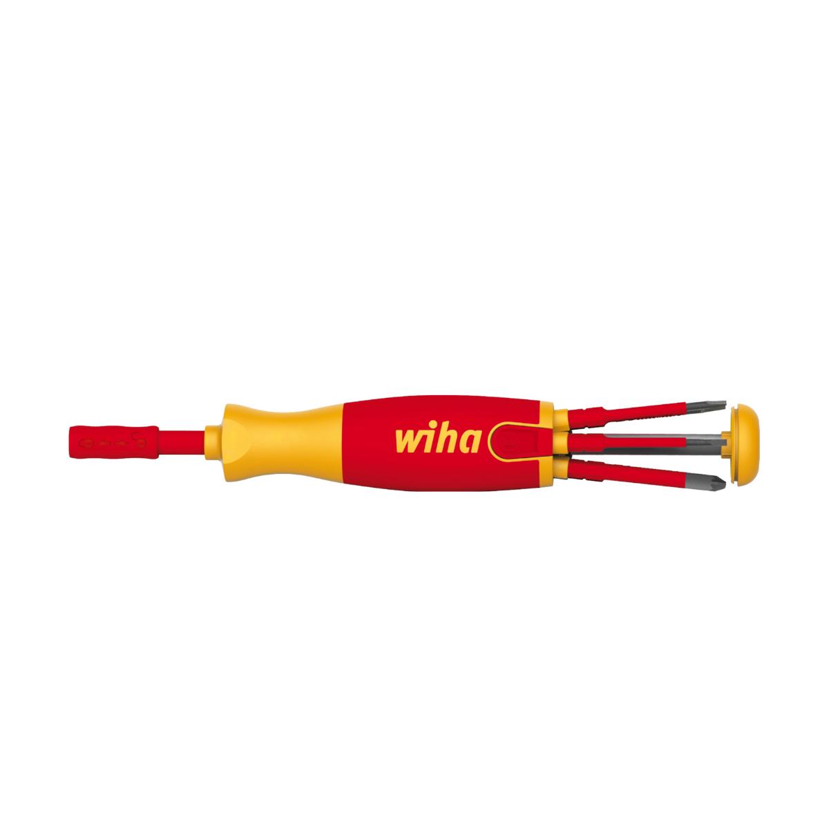 Wiha Schraubendreher mit Bit Magazin LiftUp electric Schlitz, Pozidriv, PlusMinus/Pozidriv mit 6 slimBits
