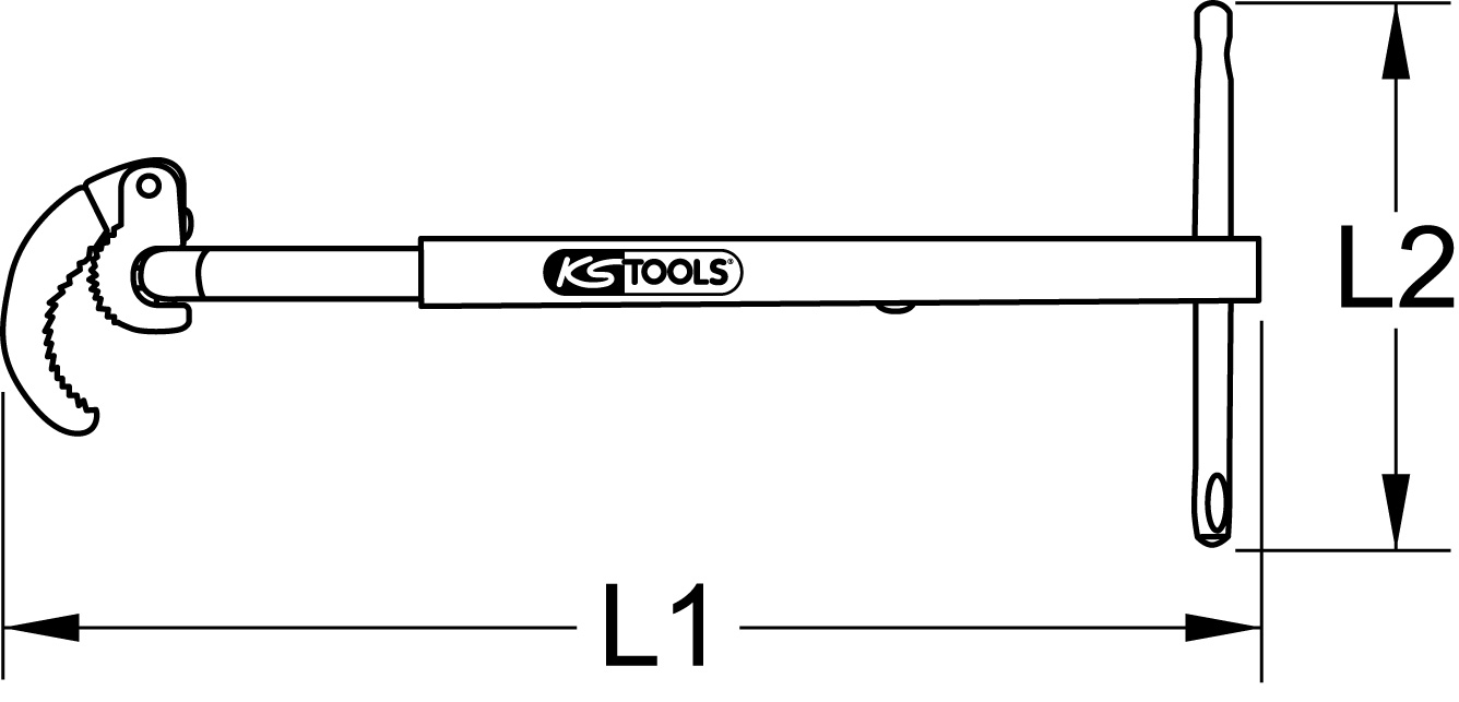 KS Tools Teleskop-Standhahn-Mutternschlüssel