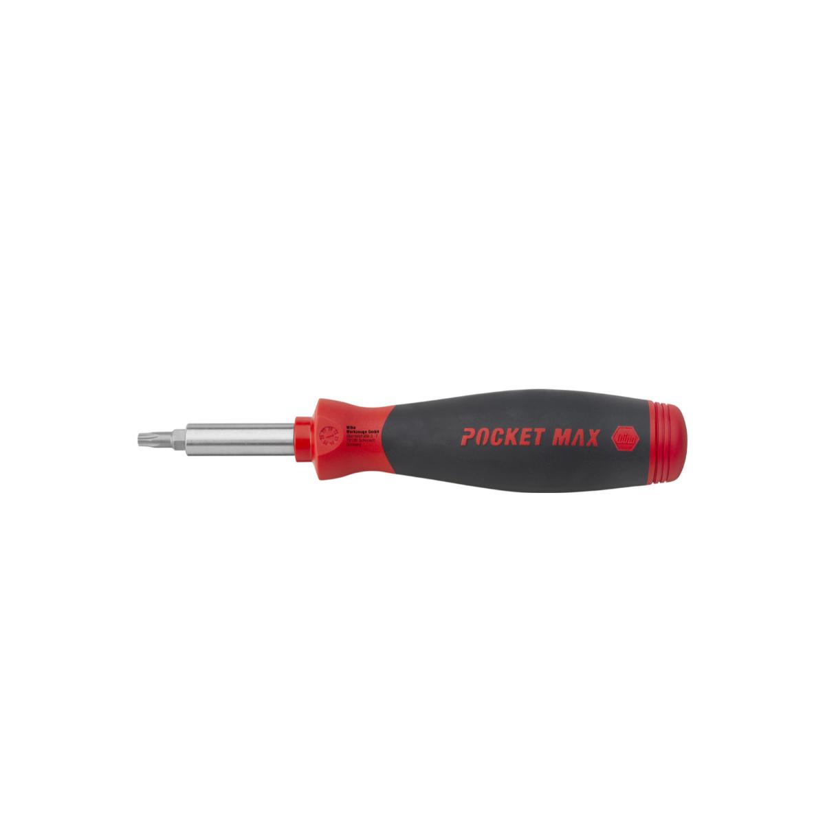 Wiha Schraubendreher mit Bit Magazin PocketMax magnetisch gemischt mit 8 Bits, 1/4 zoll