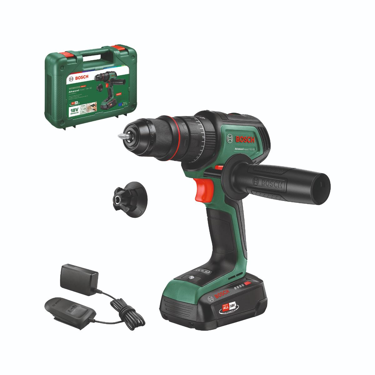 Bosch Akku-Schlagbohrmaschine AdvancedImpact 18V-80 QuickSnap,1 x Akku PBA 18V 2.5Ah