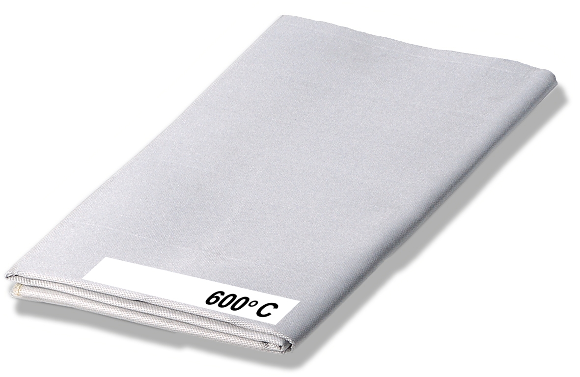 ELMAG Schweißdecke Material Glasgewebe 2000x2000 mm, bis 600° C einseitig alufix beschichtet