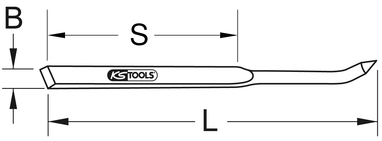 KS Tools BRONZEplus Flanschmesser gerade 400 mm