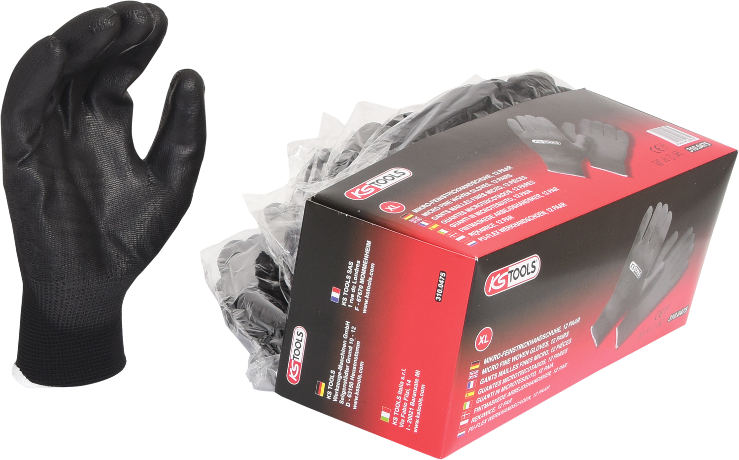 KS Tools Mikro-Feinstrickhandschuhe-schwarz
