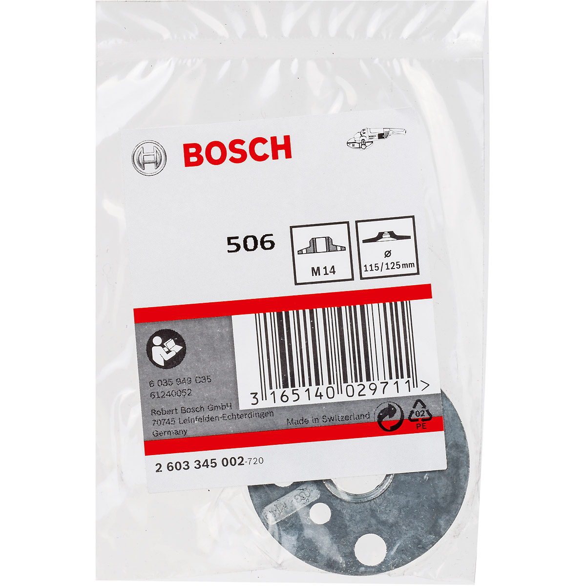 Bosch Rundmutter mit Flanschgewinde M 14, 115/125 mm