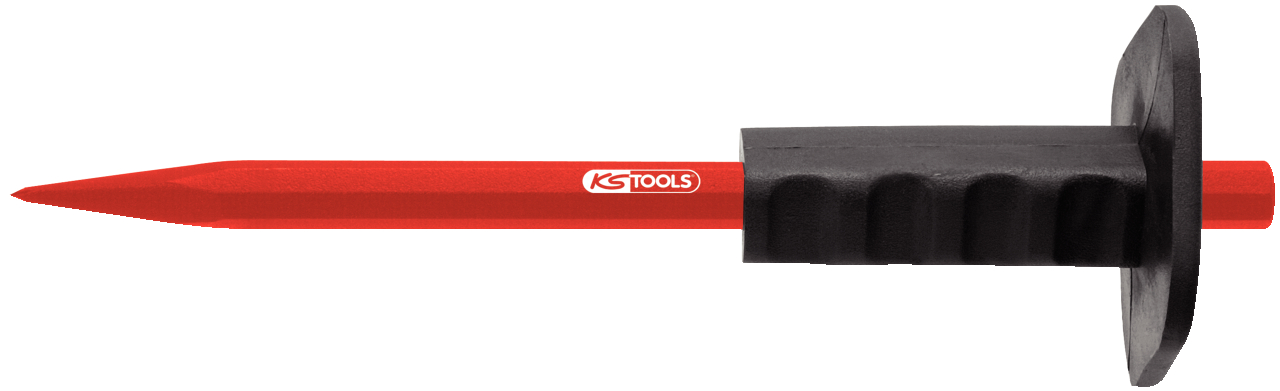 KS Tools Spitzmeißel mit Handschutzgriff, 8-kant