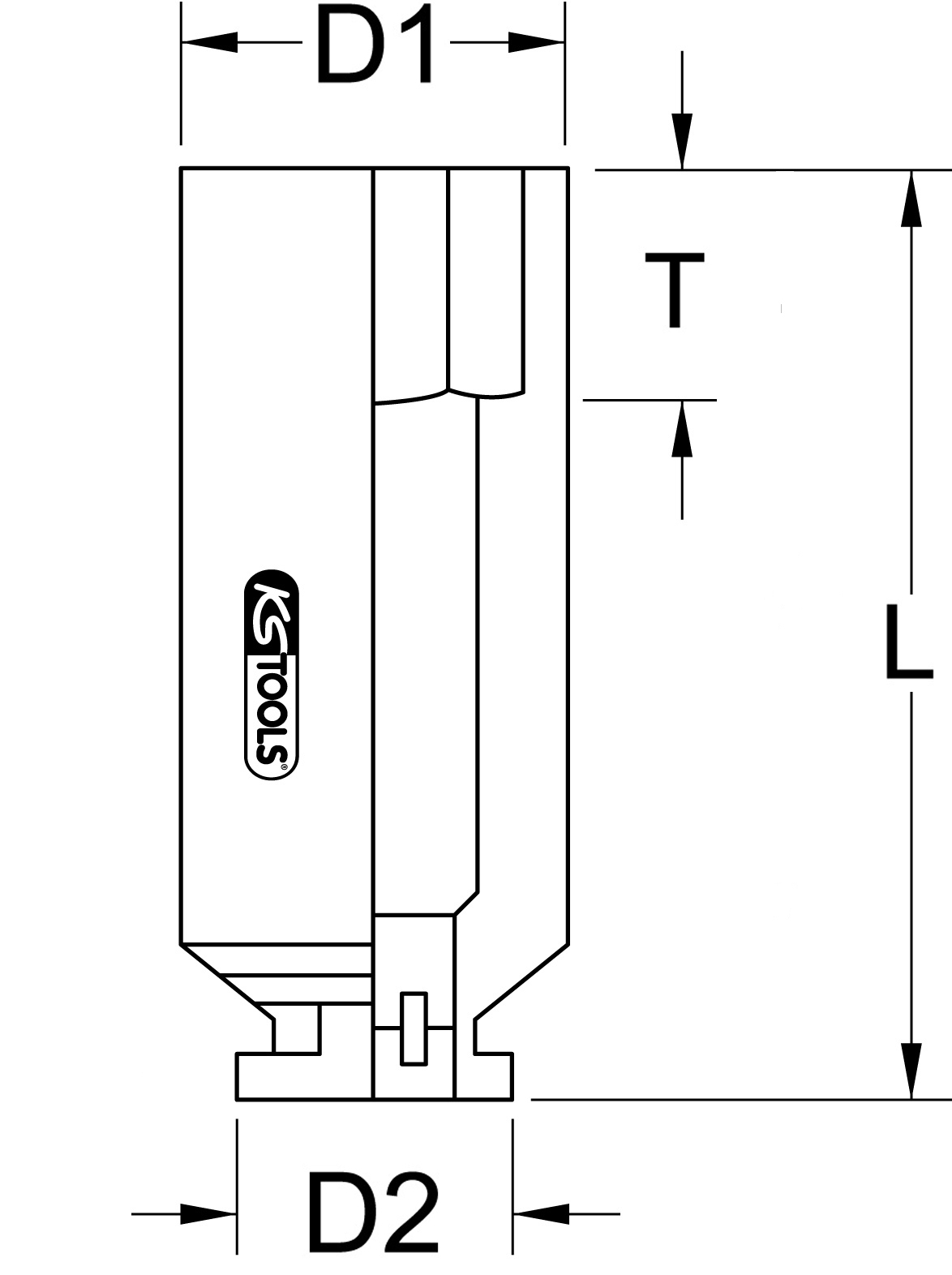KS Tools 1.1/2" Sechskant-Kraft-Stecknuss, kurz