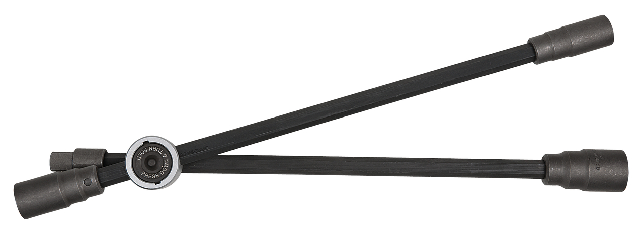 KS Tools Rad-Kreuzschlüssel mit Gleitgelenk für NKW, 3/4"x24x27x32mm