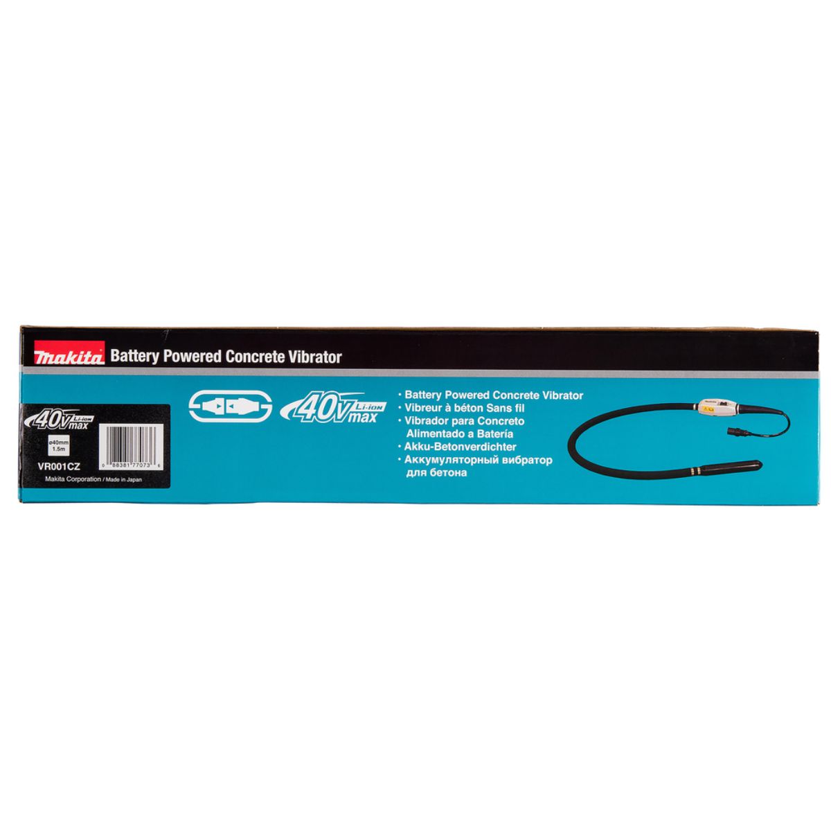 Makita Akku-Betonverdichter 36V PDC-Connector + Verdichtervorsatz 43 mm/1,5 m (ohne Akku/Ladegerät)