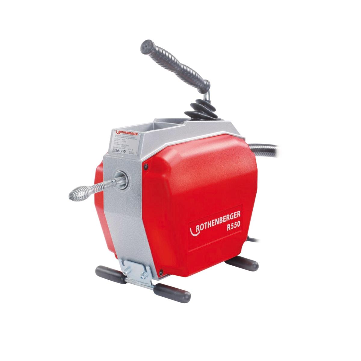 ROTHENBERGER Rohrreinigungsmaschine R550 230V/50Hz + Spiralenwerkzeug-set 16mm