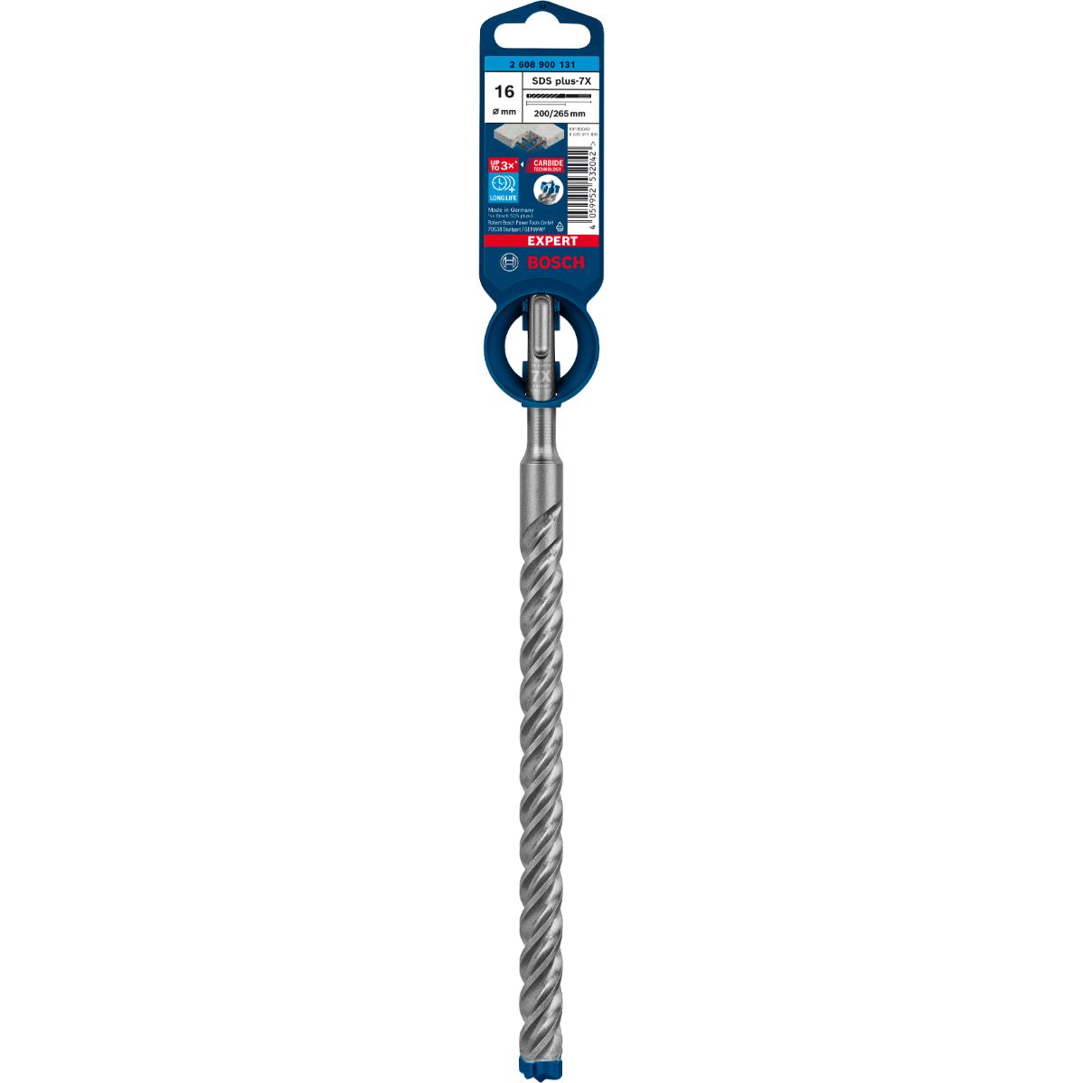 Bosch EXPERT SDS plus-7X Hammerbohrer, 16 x 200 x 265 mm für Bohrhämmer