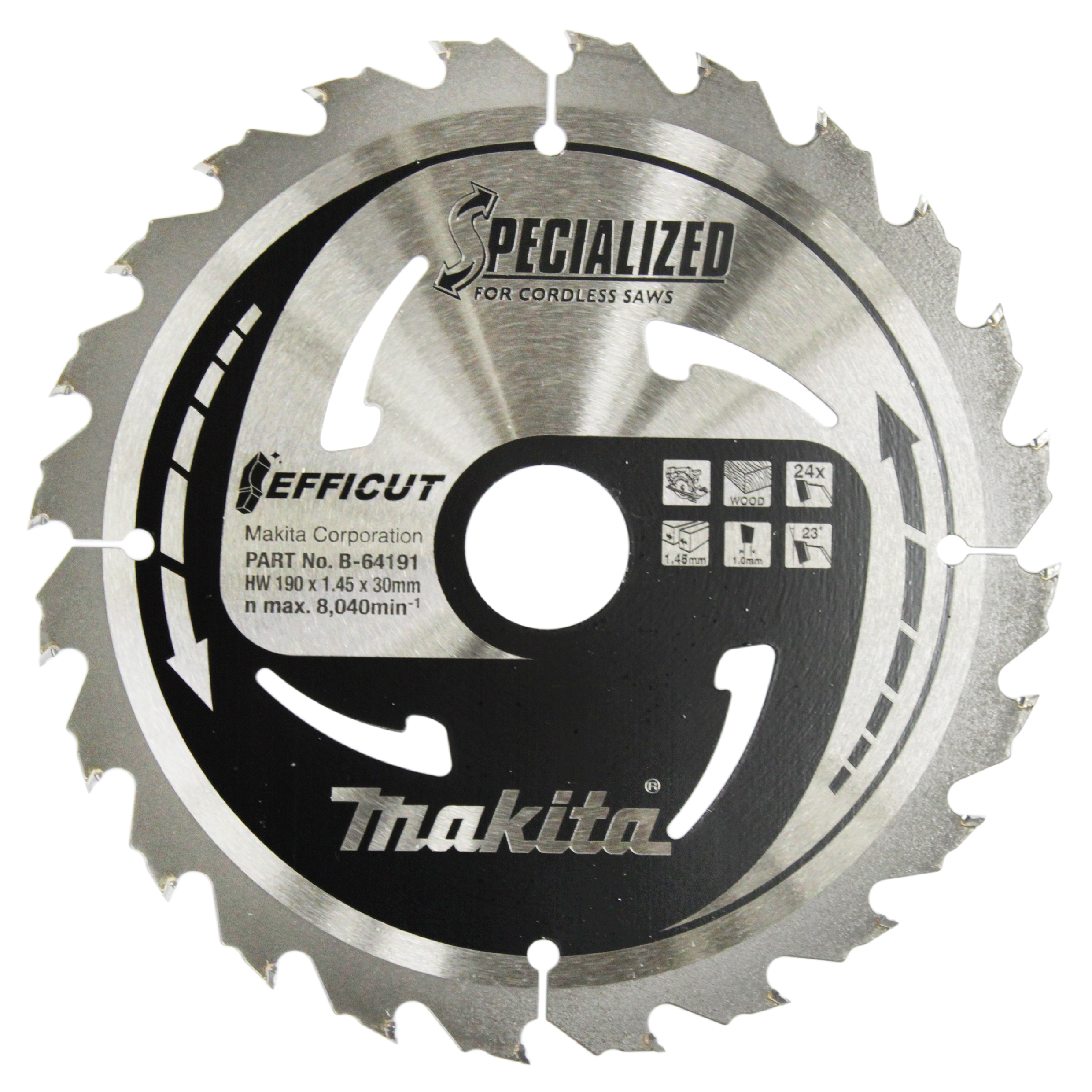 Makita Sägeblatt 190x1,45x30, 24Z EFFICUT, Holz - B-64191