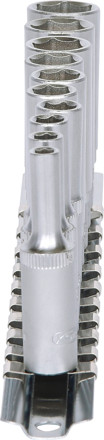 KS Tools 1/4" Sechskant-Stecknuss-Satz, lang, 10-tlg 4-13mm