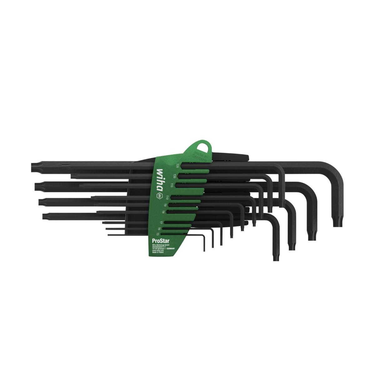 Wiha Stiftschlüssel Set im ProStar Halter TORX 13-teiliges Set schwarzoxidiert