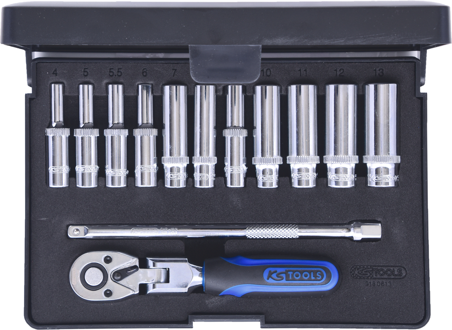 KS Tools 1/4" CHROMEplus Steckschlüssel-Satz, 13-tlg