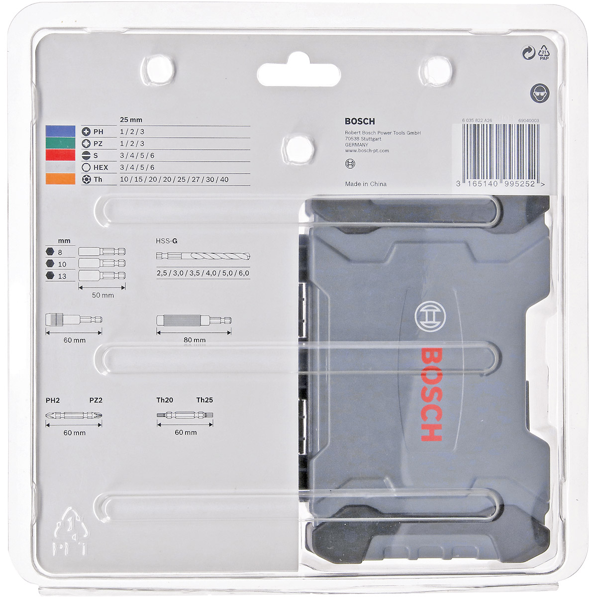 Bosch Bitset mit Metallbohrern und Extra Hard-Schrauberbits, 35-teiliges Set