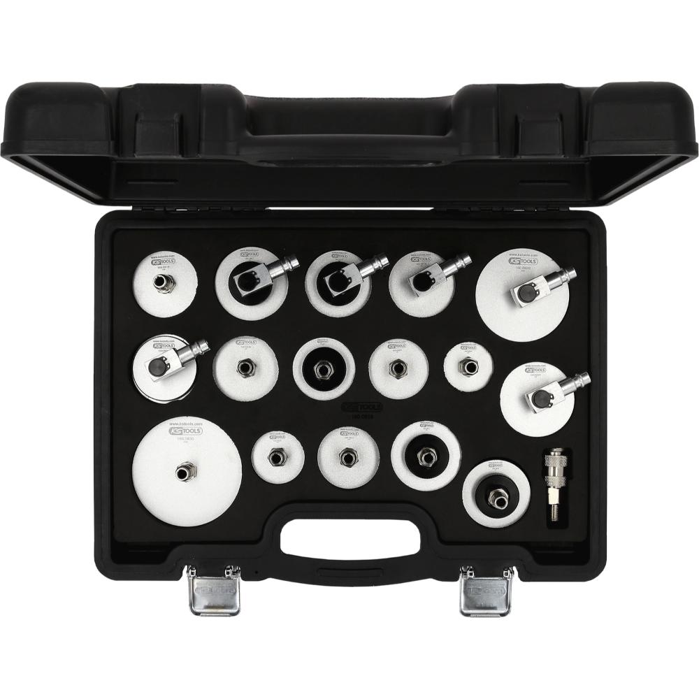KS Tools Universal-Entlüfterstutzen-Adapter-Satz zur Bremsenentlüftung, 17-tlg
