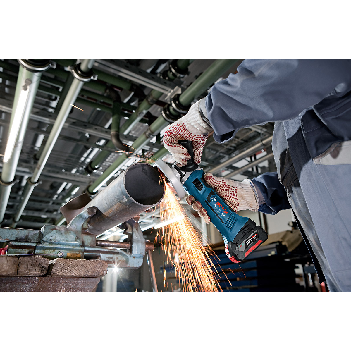 Bosch Akku-Winkelschleifer GWS 18-125 V-LI, Solo Version
