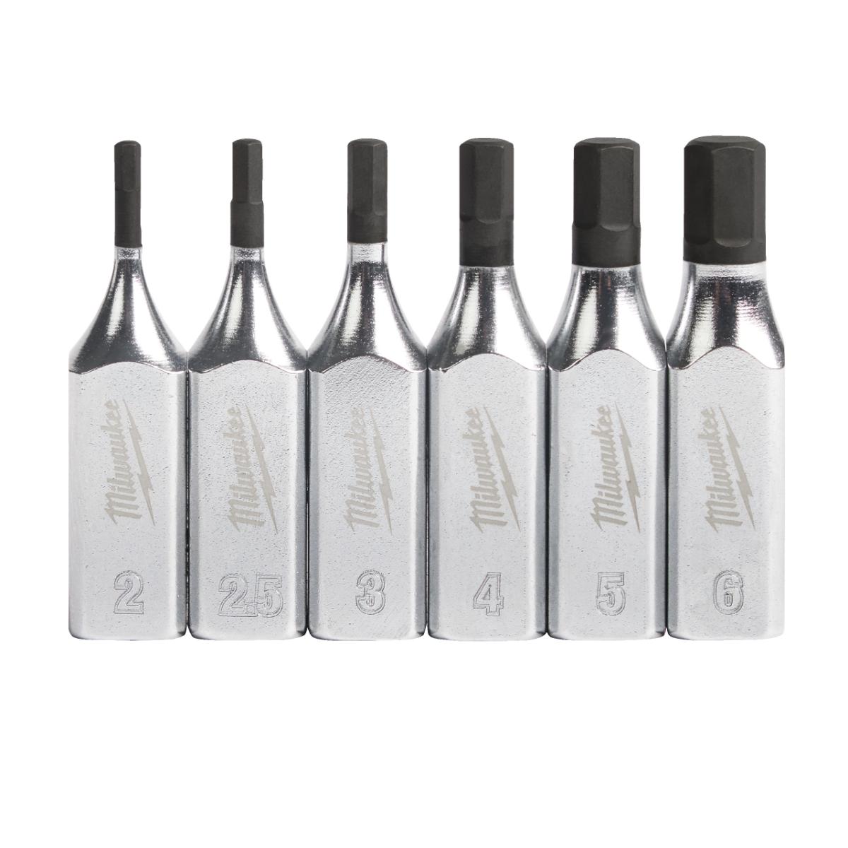 Milwaukee Innensechskant Bit-Steckschlüsseleinsatz metrisch 1/4", 6-teiliges Set