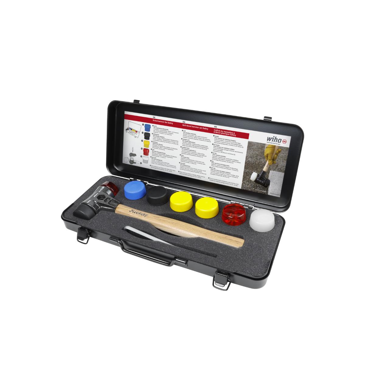Wiha Schonhammer Set Safety mit gemischten Schlagköpfen 9-teiliges Set mit Box
