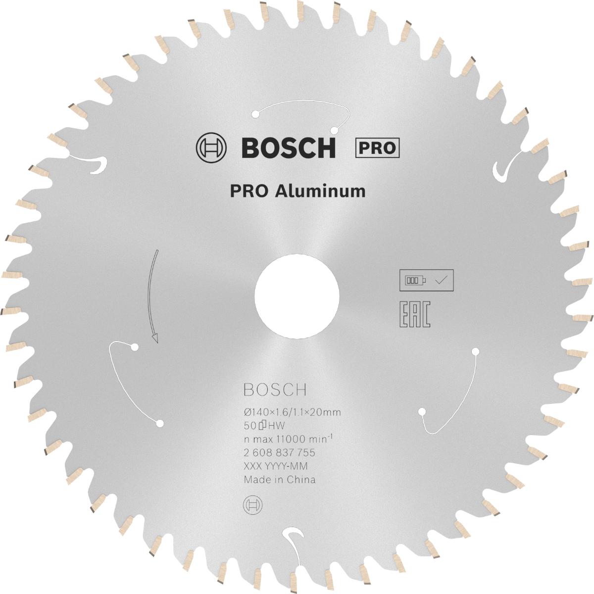 Bosch PRO Akku-Kreissägeblatt Standard for Aluminium 184 x 2/1,5 x 16, 56 Zähne