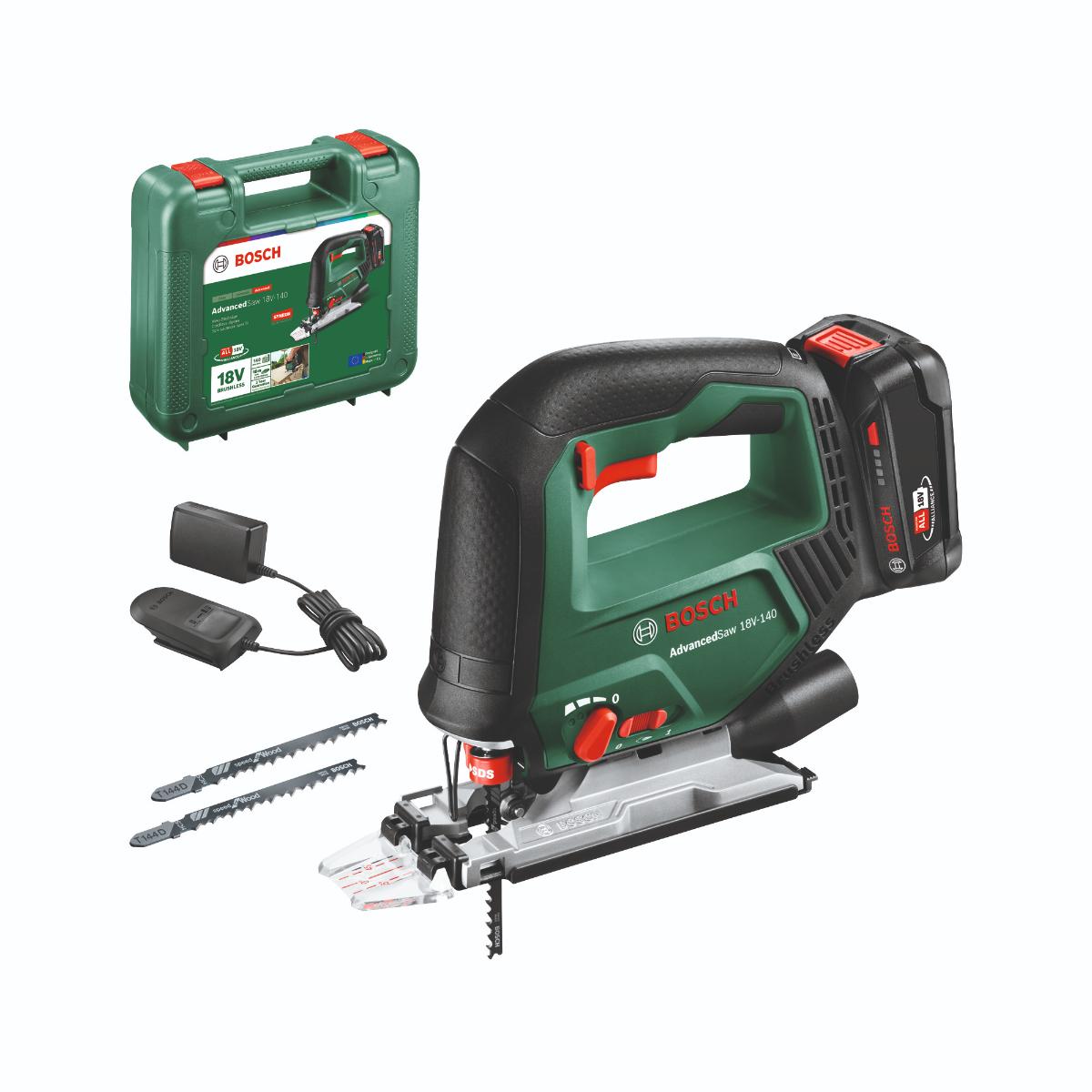 Bosch Akku-Stichsäge AdvancedSaw 18V-140, 1 x Akku PBA 18V 2.0Ah