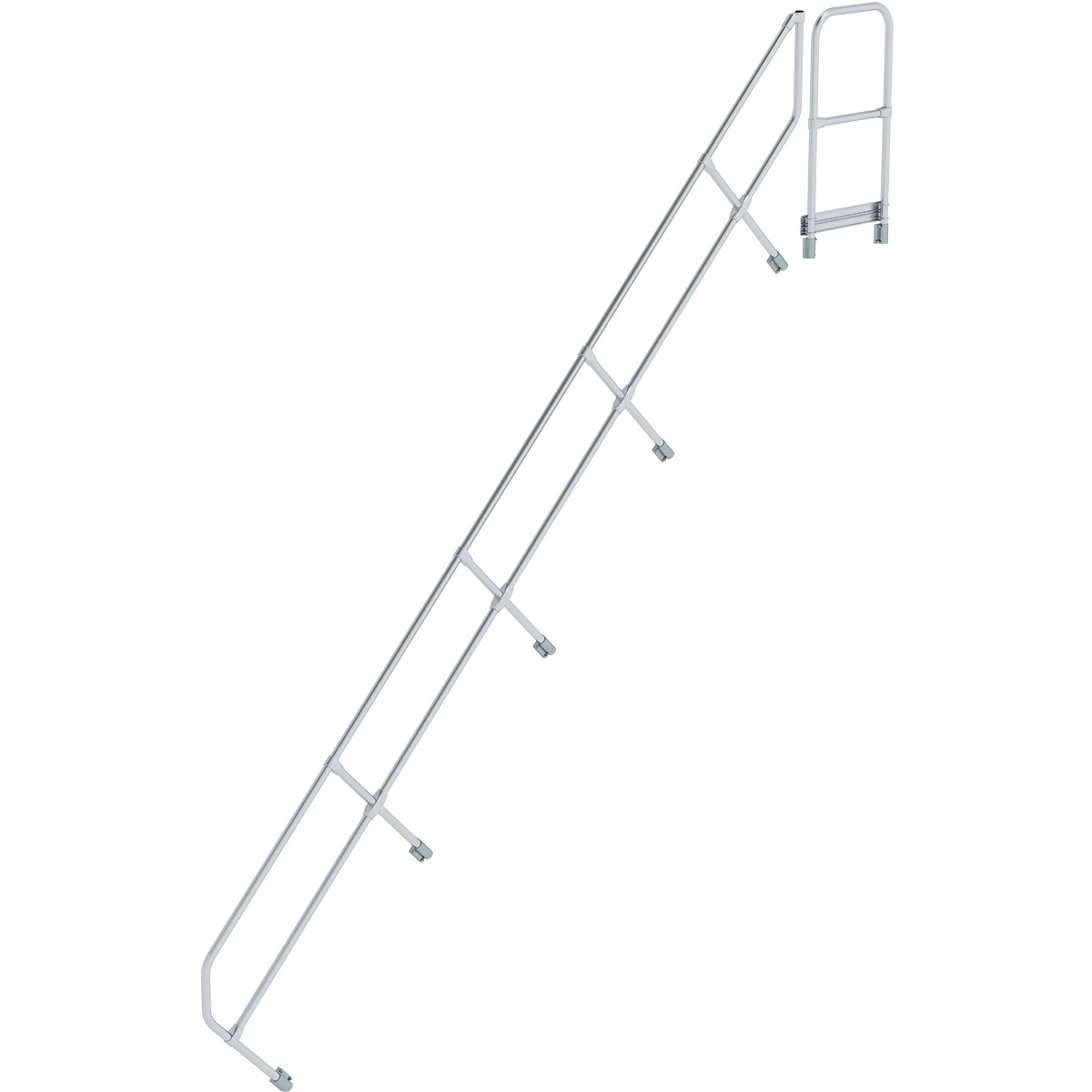 Munk Zweiter Handlauf für Treppe mit Plattform 45°