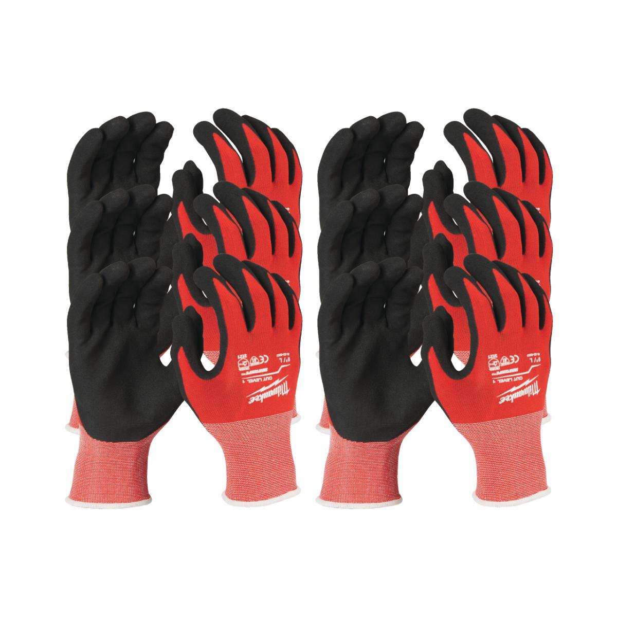 Milwaukee - Schnittschutzhandschuhe Klasse 1/A Größe L/9 - 12 Stück