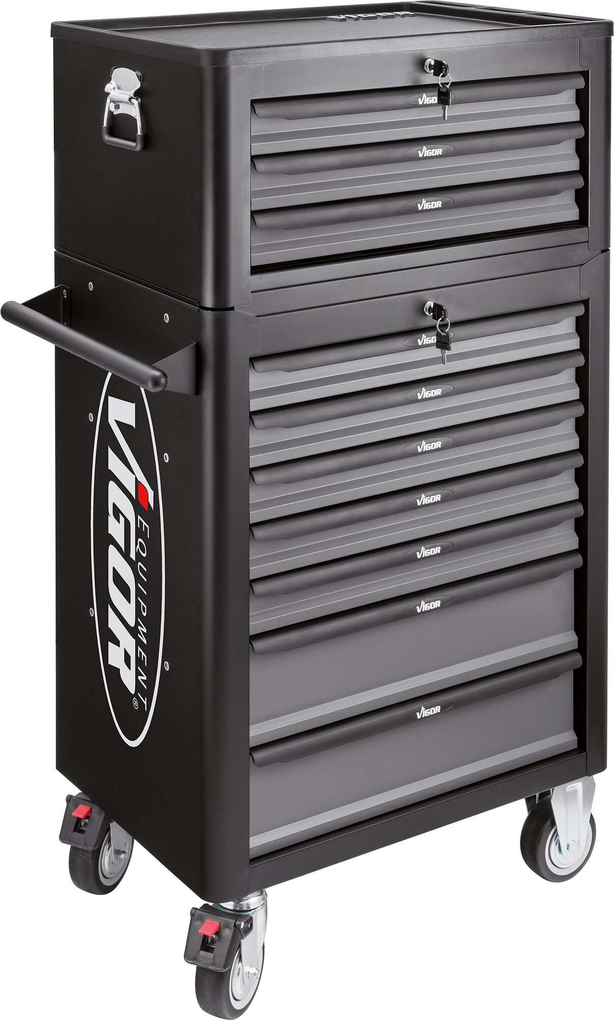 VIGOR Werkstattwagen Series L, mit Aufsatzkoffer, leer, V1970
