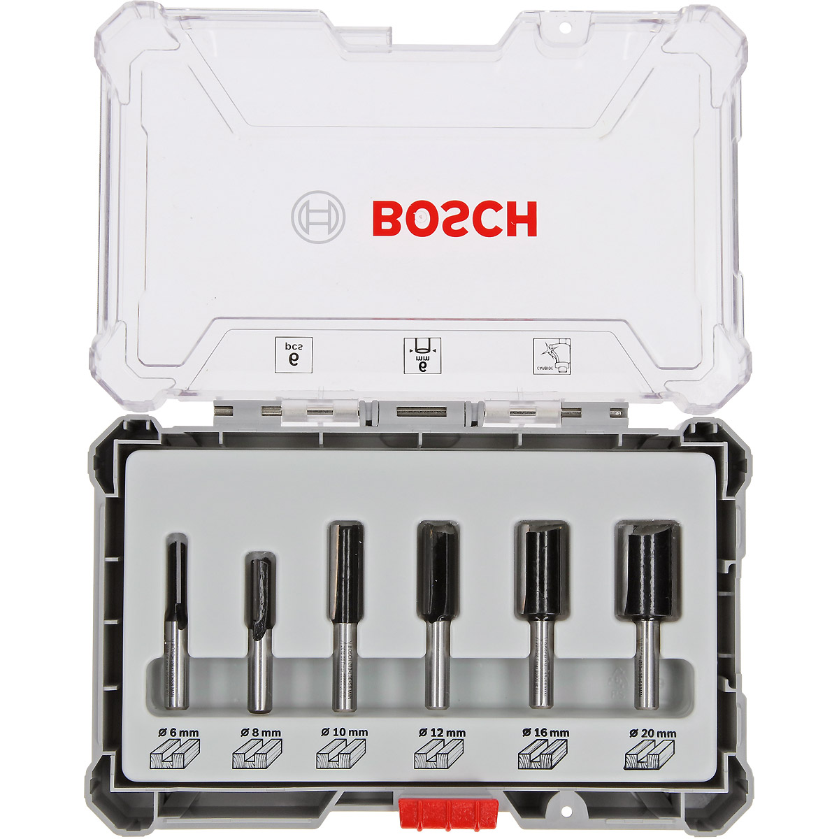Bosch PRO 6-tlg. Nutfräser-Set, Schaft 6mm