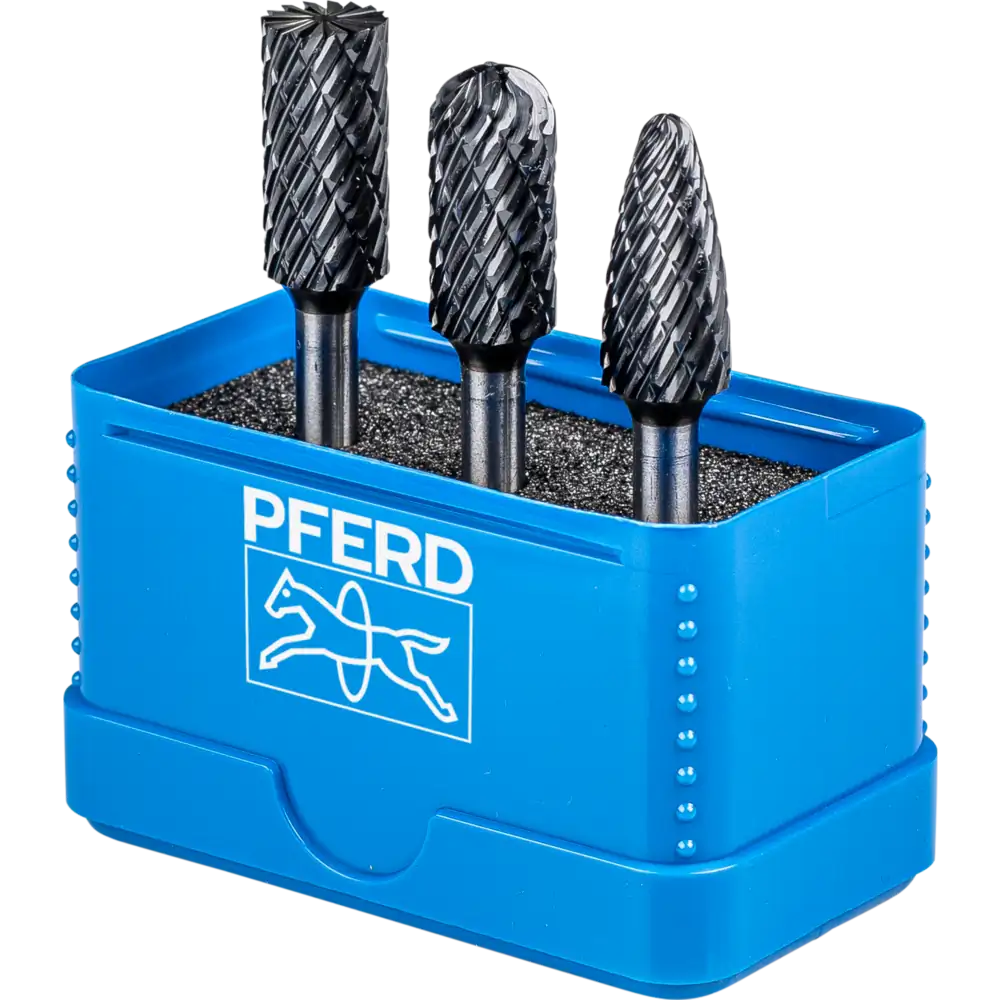 PFERD TOOLS Hartmetall Hochleistungsfrässtift Set 1414 ALLROUND HC-FEP 3-tlg. Schaft 6 mm universal grob