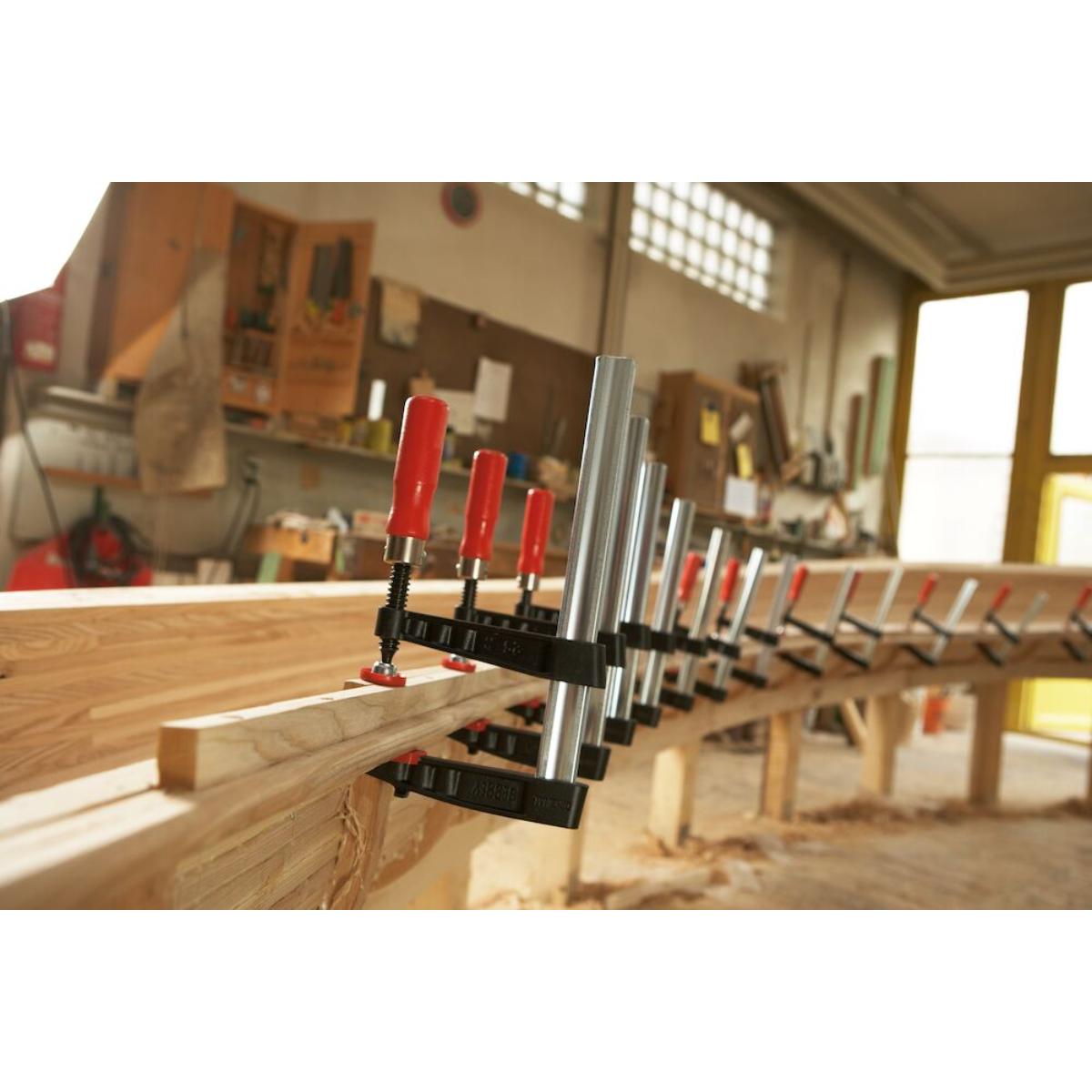BESSEY Original Temperguss-Schraubzwinge TG mit bewährtem Holzgriff