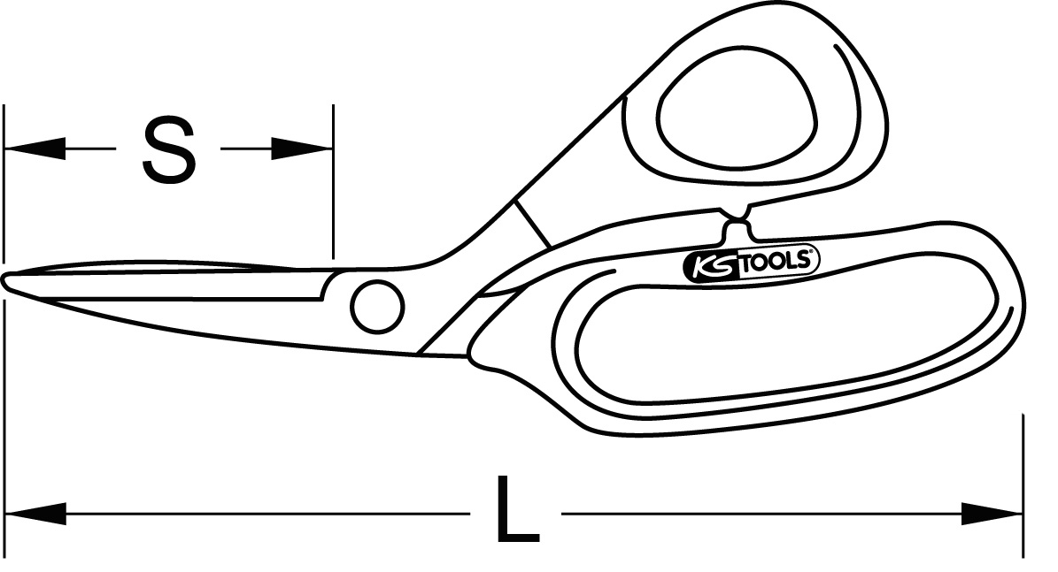 KS Tools Teppichschere, 230mm