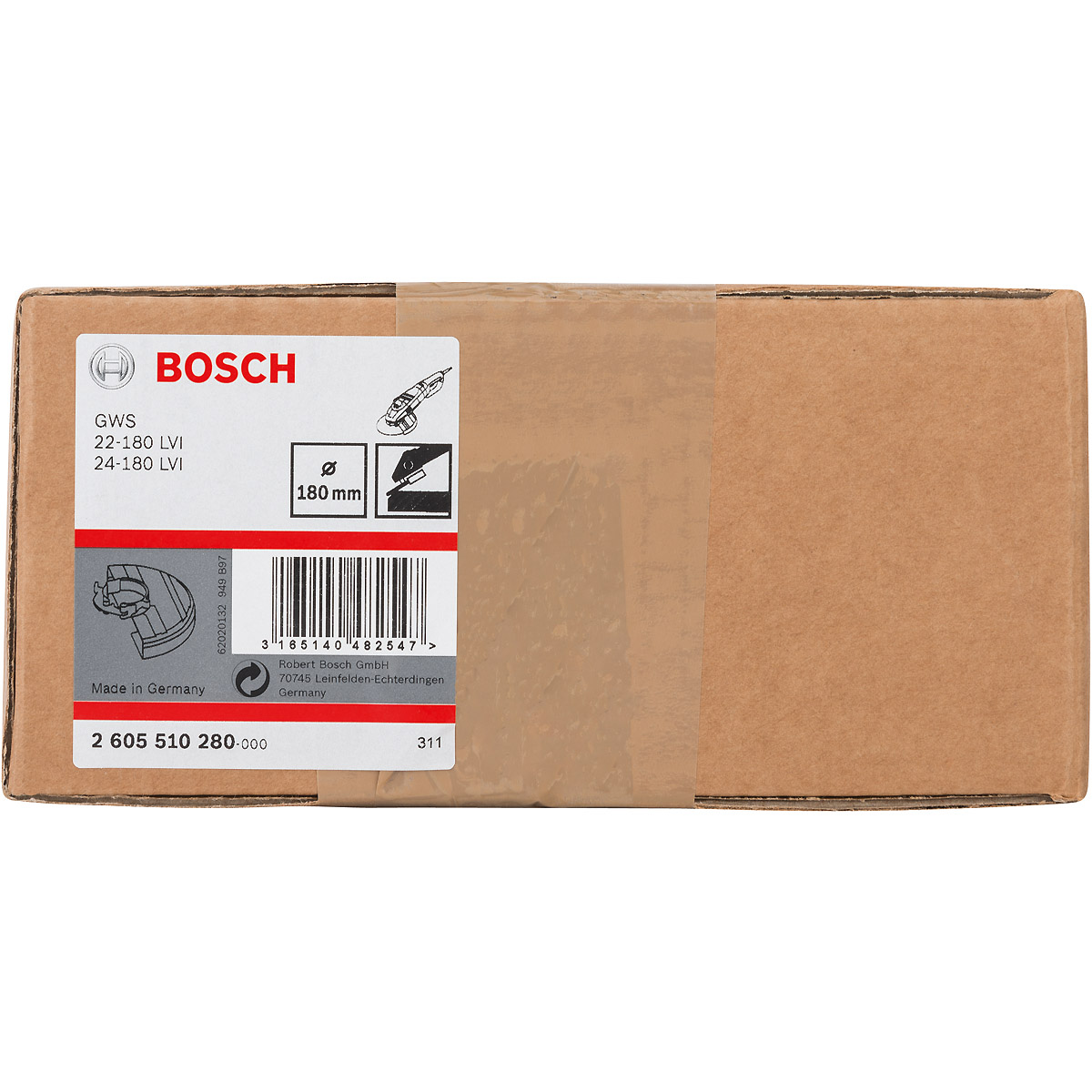 Bosch Schutzhaube ohne Deckblech zum Schleifen, 180 mm