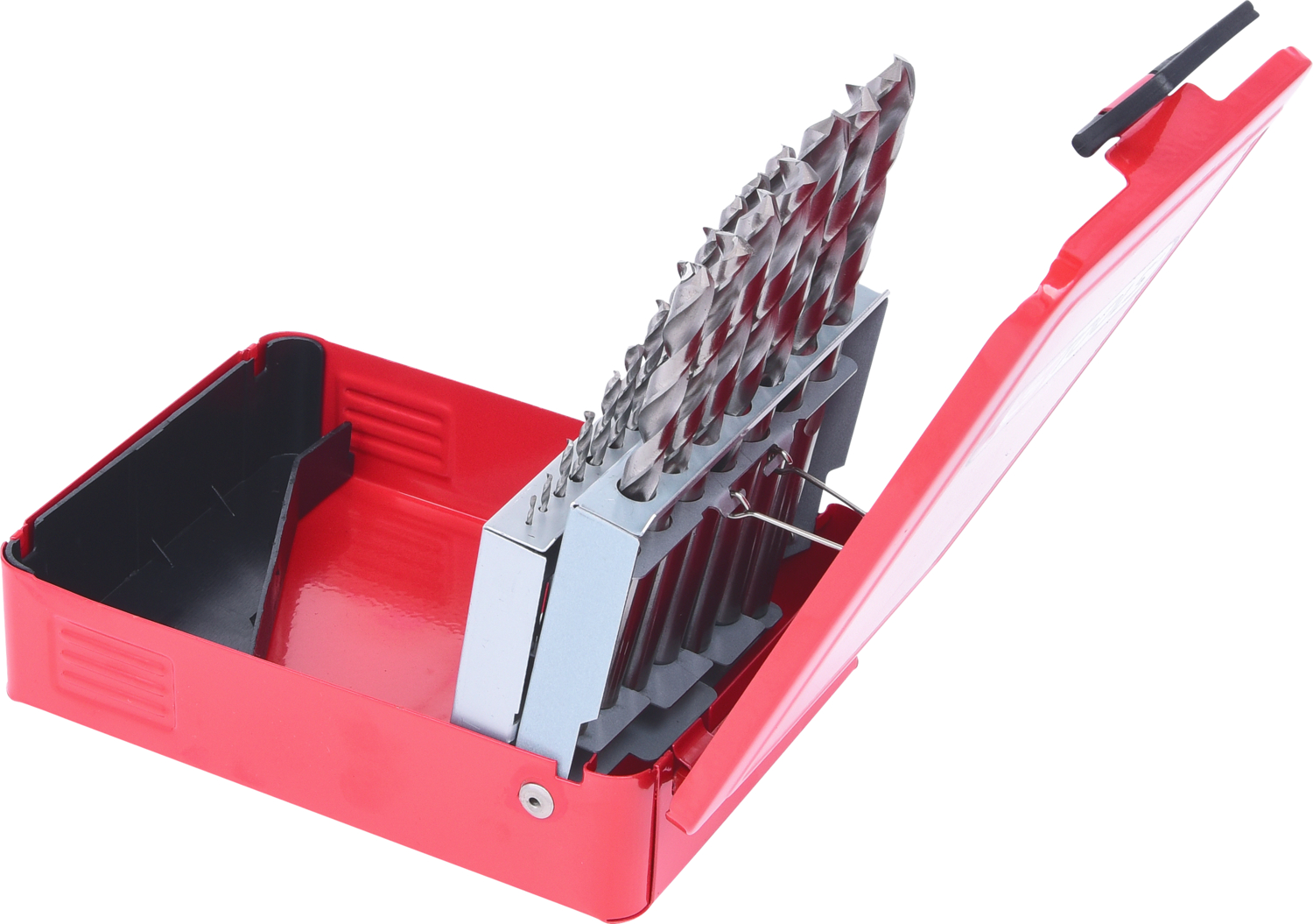 KS Tools HSS-G Spiralbohrer-Satz, Stahlblechkassette, 19-tlg 1-10mm