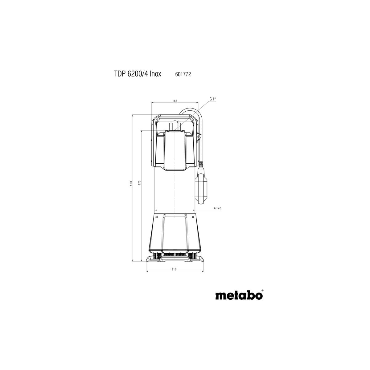 Metabo Tauchdruckpumpe TDP 6200/4 Inox - Karton