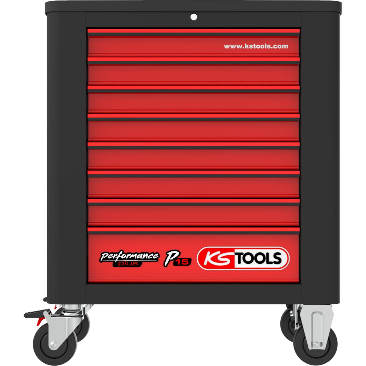 KS Tools Performanceplus Werkstattwagen-Satz P15 mit 397 Werkzeugen für 7 Schubladen