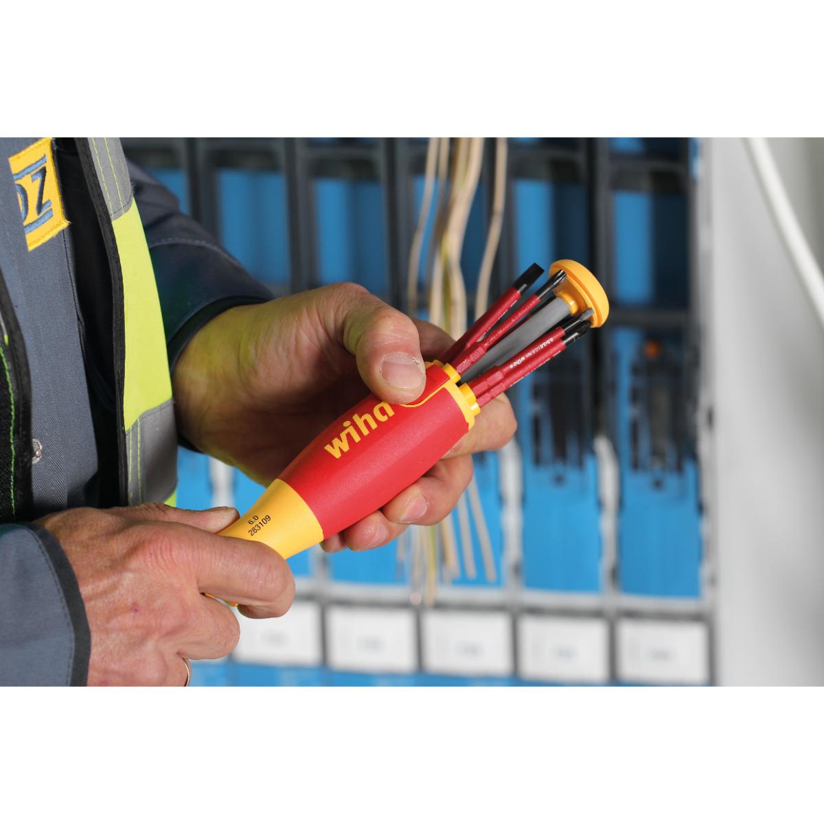 Wiha Schraubendreher mit Bit Magazin LiftUp electric TORX mit 6 slimBits
