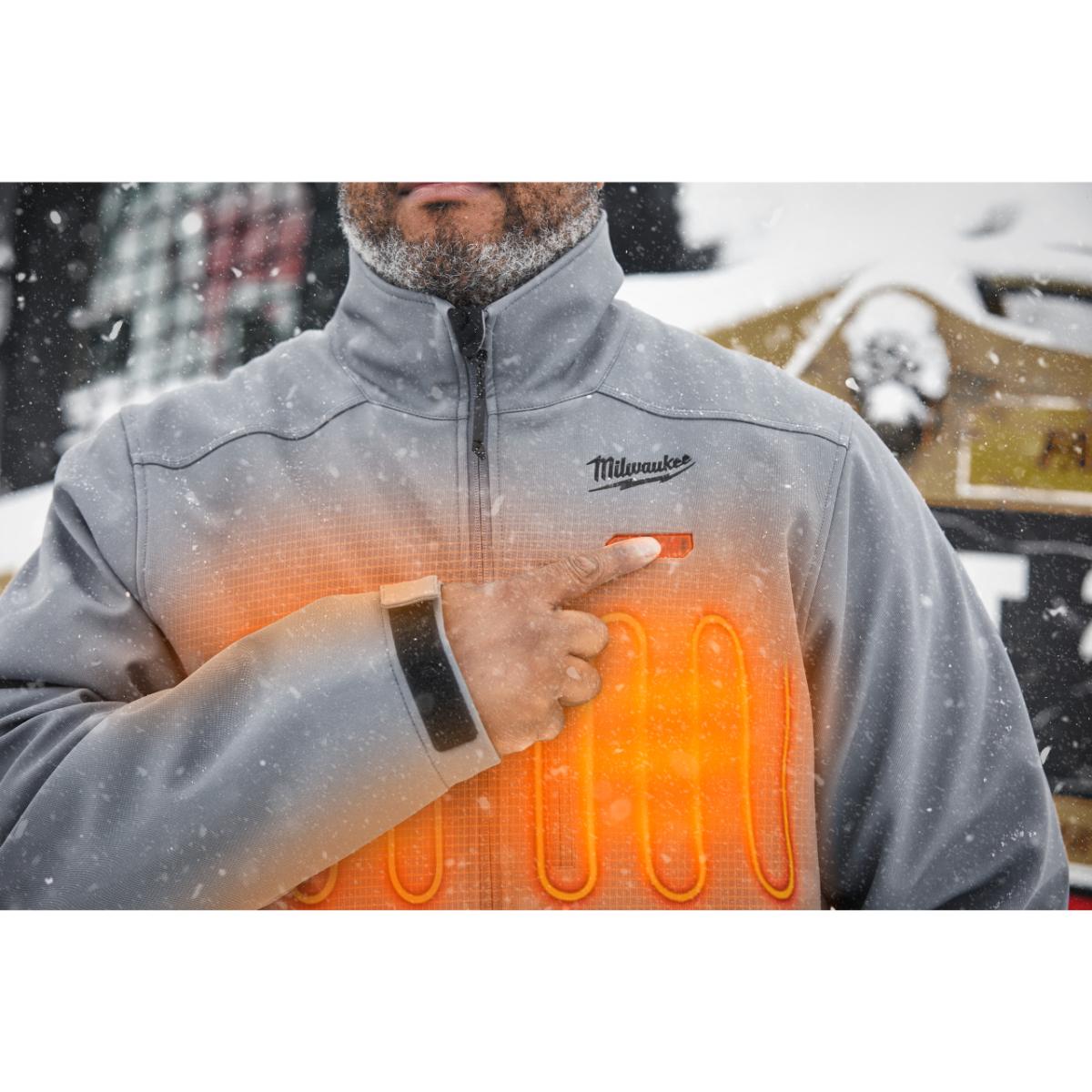 Milwaukee Akku-Thermo-Jacke Herren grau