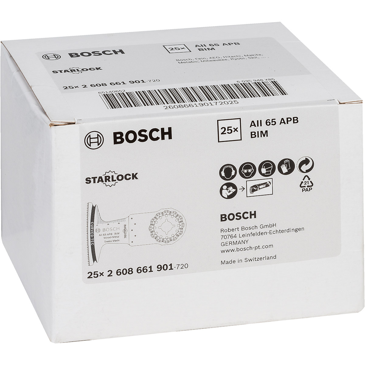 Bosch BIM Tauchsägeblatt AII 65 APB, Wood and Metal, 40 x 65 mm, ST