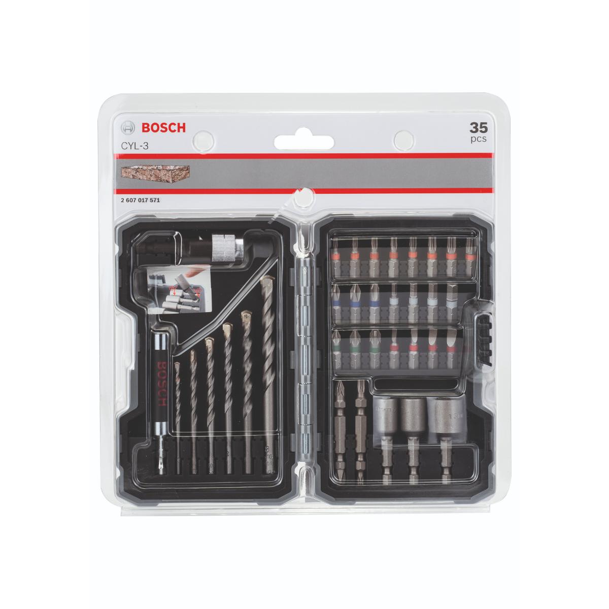 Bosch Steinbohrern und Schrauberbits Extra Hard, 35-teiliges Set