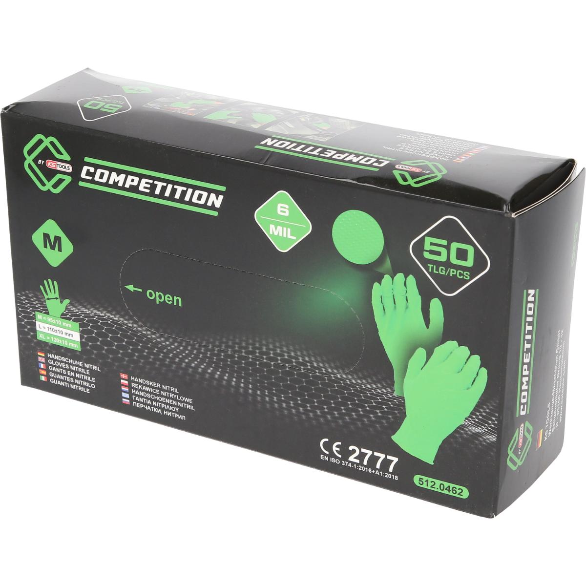 COMPETITION Handschuhe Nitril grün Box 10er Pack * 50 Stück