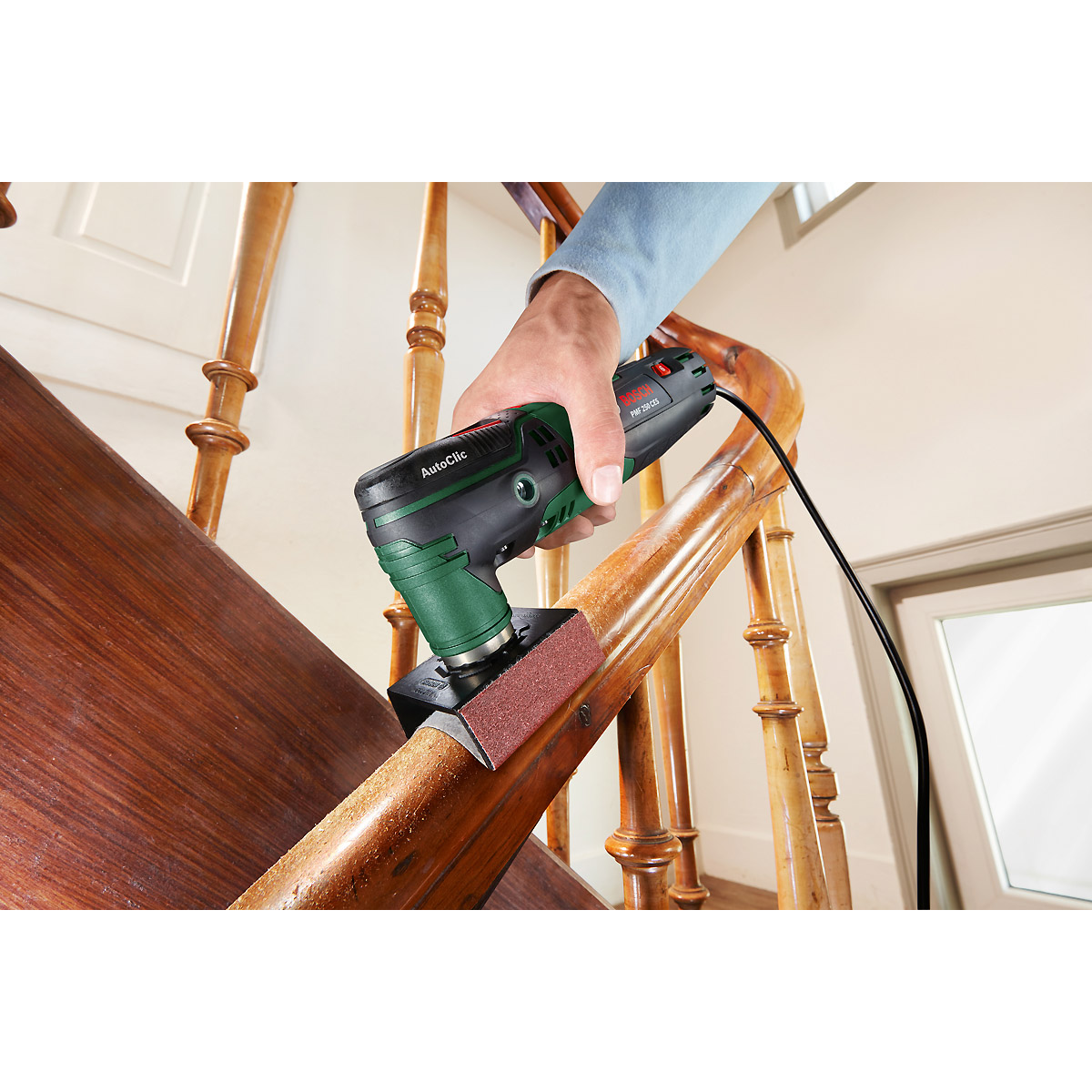 Bosch Starlock Profilschleifer AUZ 70 G mit 4 Schleifblättern, 70 x 125 mm, 70 mm