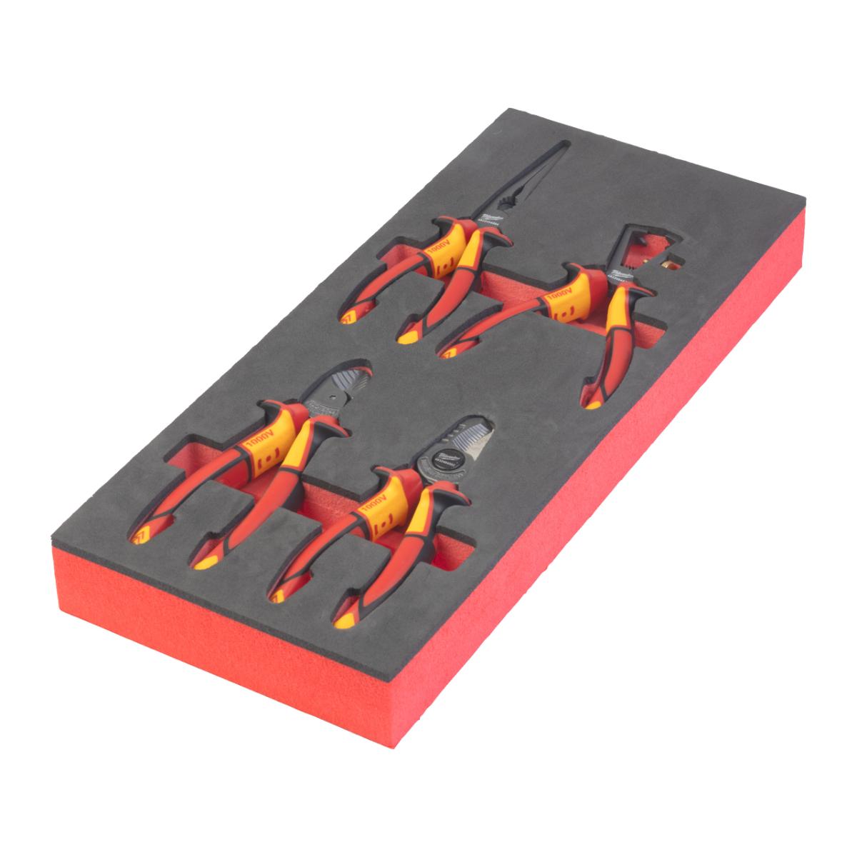 Milwaukee VDE Zangen Einlage, 4-teiliges Set