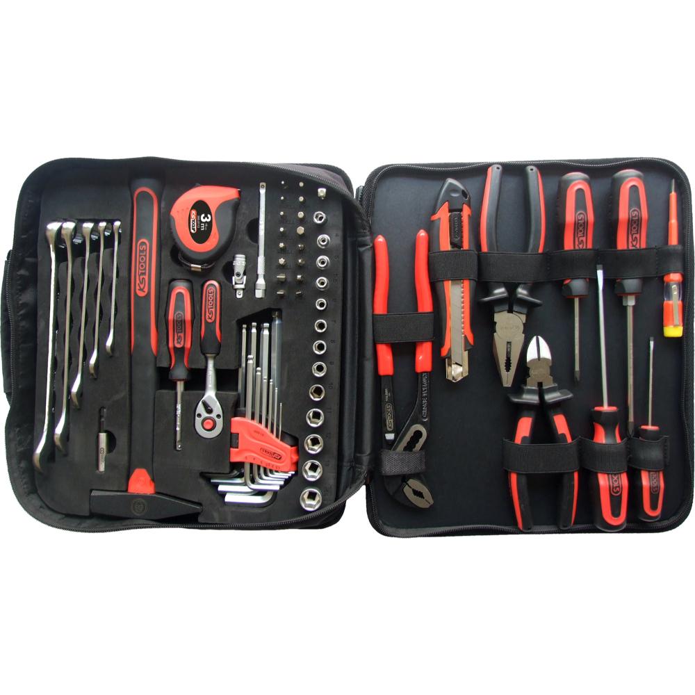 KS Tools 1/4 Zoll Universal-Werkzeugtasche, 62-tlg