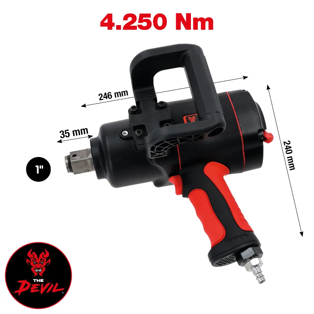 KS TOOLS 1" THE DEVIL Hochleistungs-Druckluft-Schlagschrauber, 4250Nm