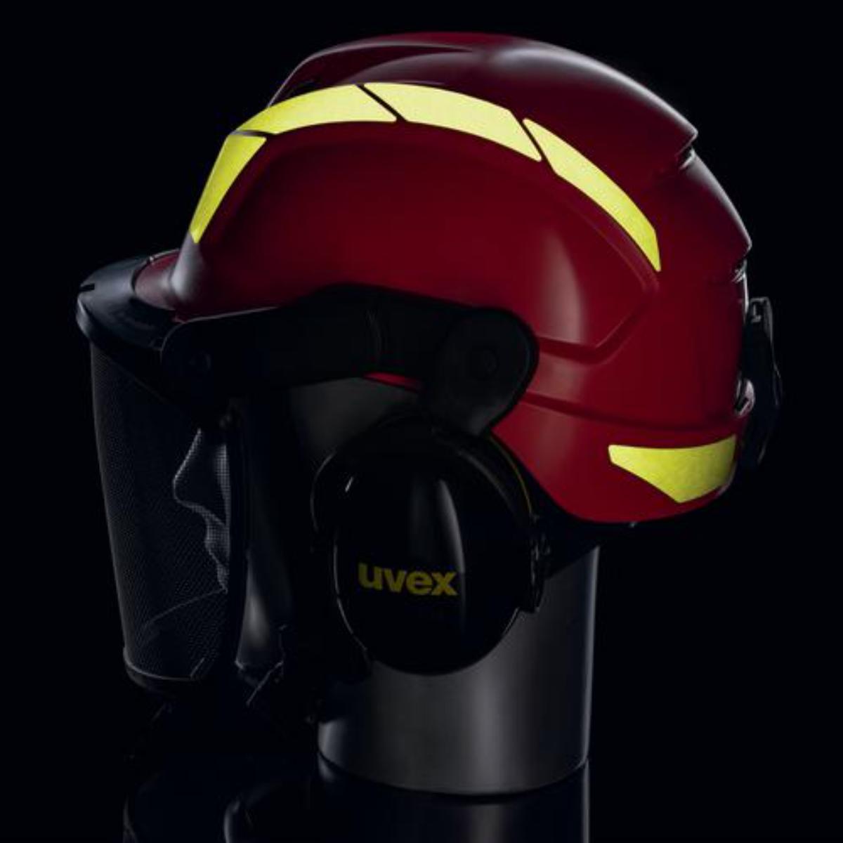 uvex pheos forestry Schutzhelm inkl. Waldarbeiter-Set - pheos B-S-WR, pheos Waldarbeitervisier u. ph